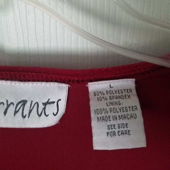 Red Velour top - Picture 4 of 4